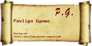 Pavliga Gyoma névjegykártya